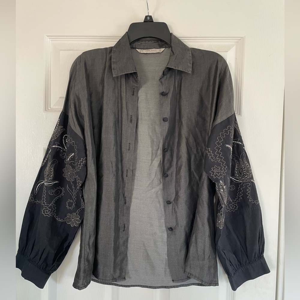 Shimmery Button Up